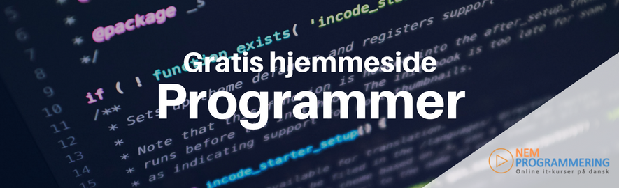 hjemmeside programmer gratis