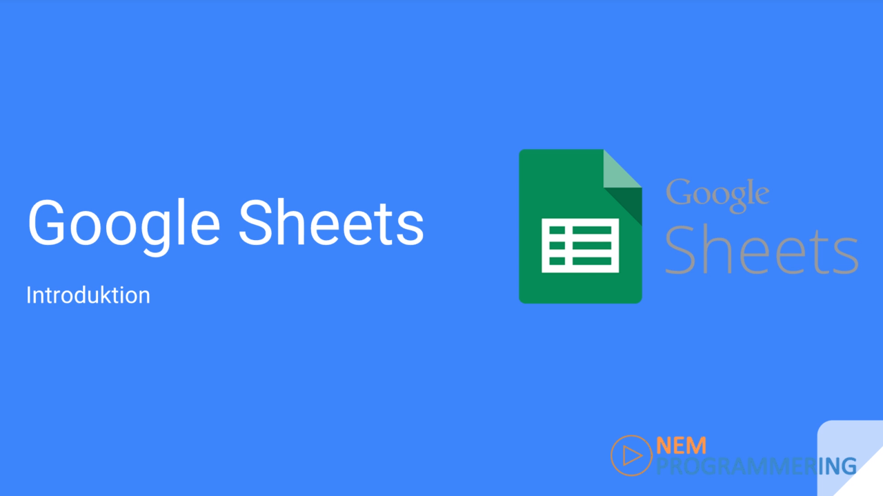 Google Sheets kursus