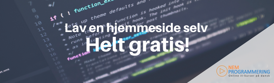 lav hjemmeside selv gratis